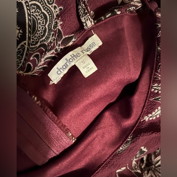 CHARLOTTE RUSSE Elegant Purple Floral Maxi Dress SIZE S - Picture 8 of 8